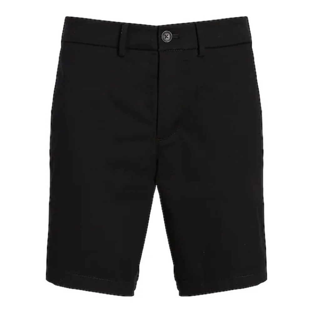 Express Pitch Black Solid 8" Hyper Stretch Chino … - image 4